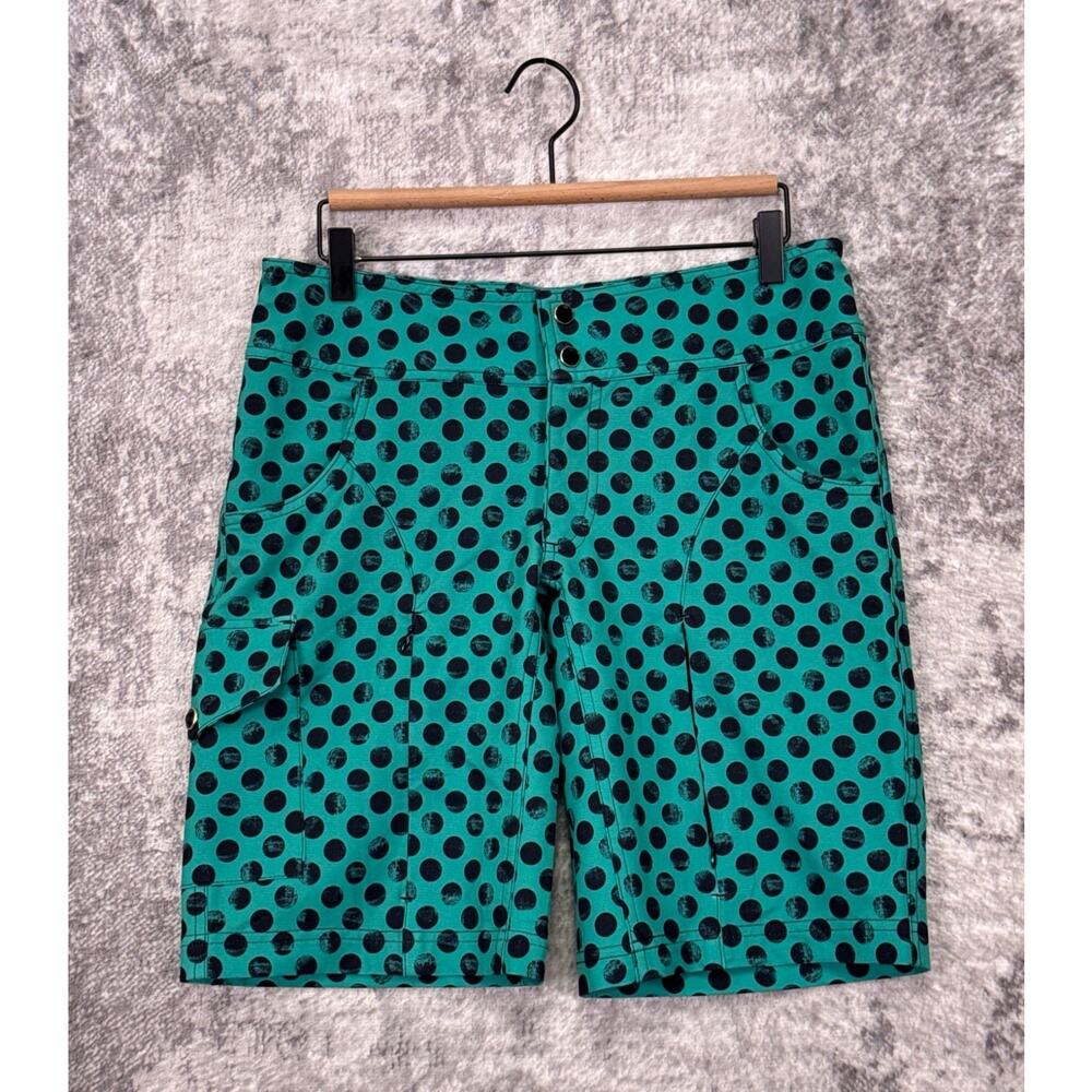 Shredly Shorts 6 Womens Green Polka Dot Cycling Mountain MTB